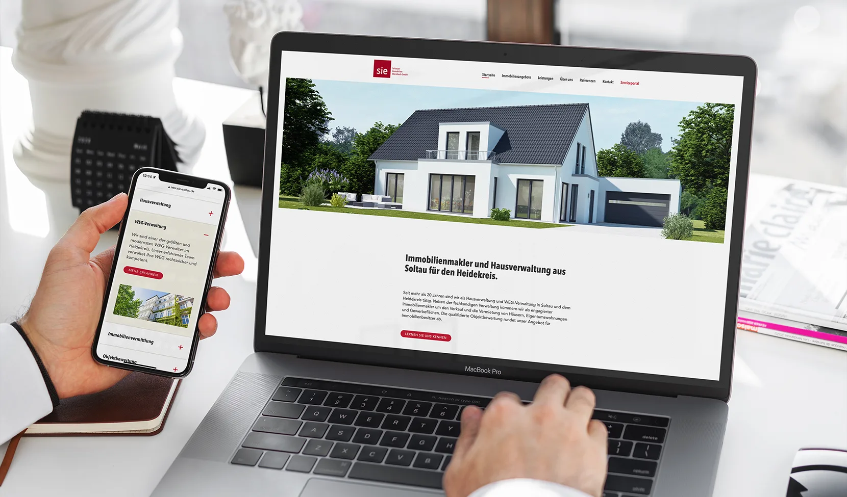 Erstellung einer Corporate-Website für Immobilienmakler und Hausverwaltung aus Soltau