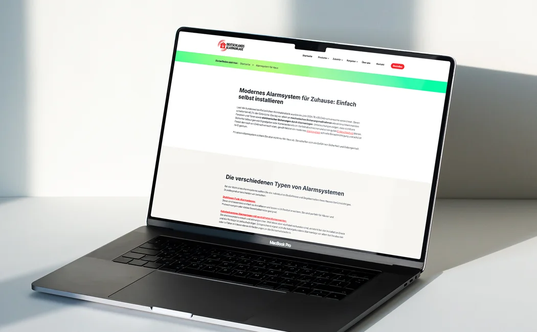 Moderne Website mit Suchmaschinenoptimierung