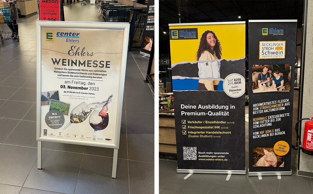 Aufsteller und Rollup-Displays
