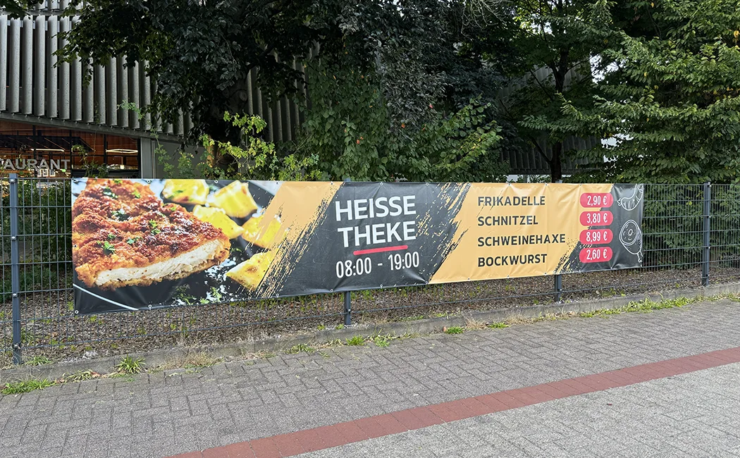 PVC-Banner bei Edeka Ehlers in Soltau