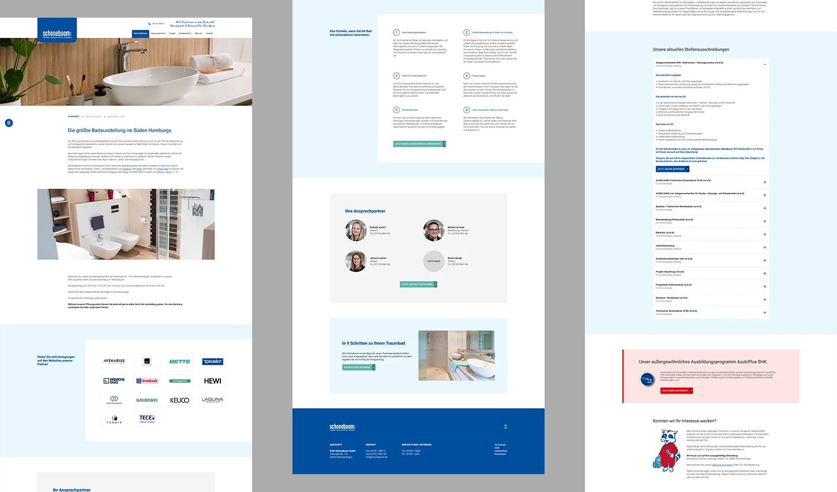 Website-Screendesign für schoneboom aus Schneverdingen