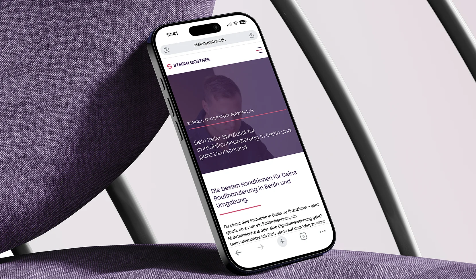Moderne Website für Immobilienfinanzierer